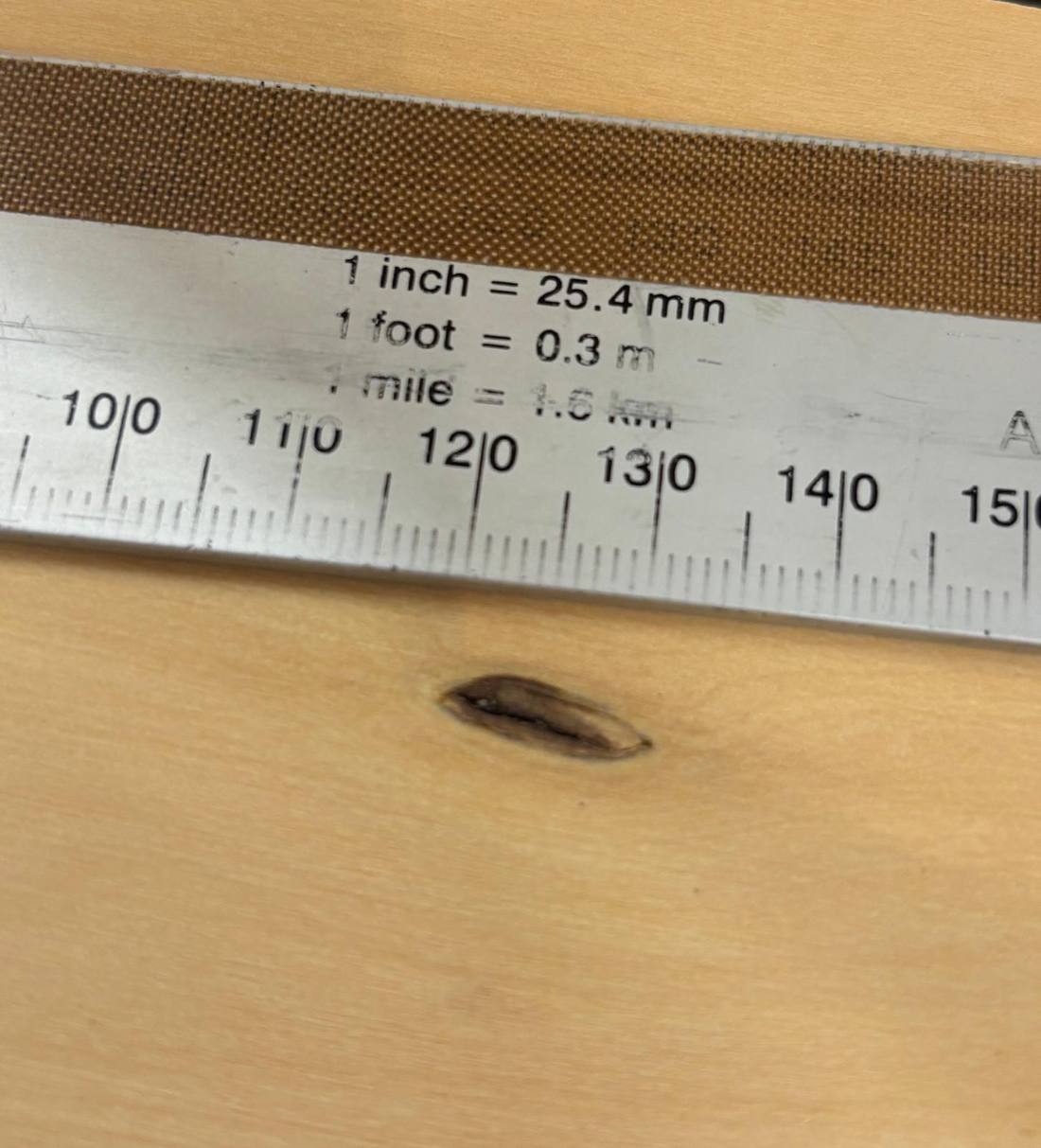 Example of one small black branchmark accepted on a modelling sheet