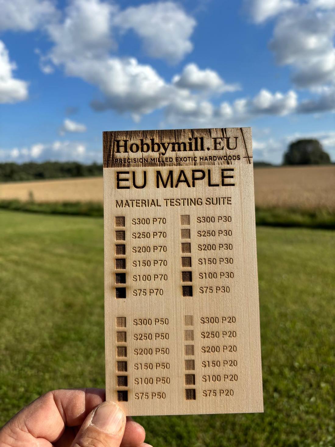 EU maple laser test card